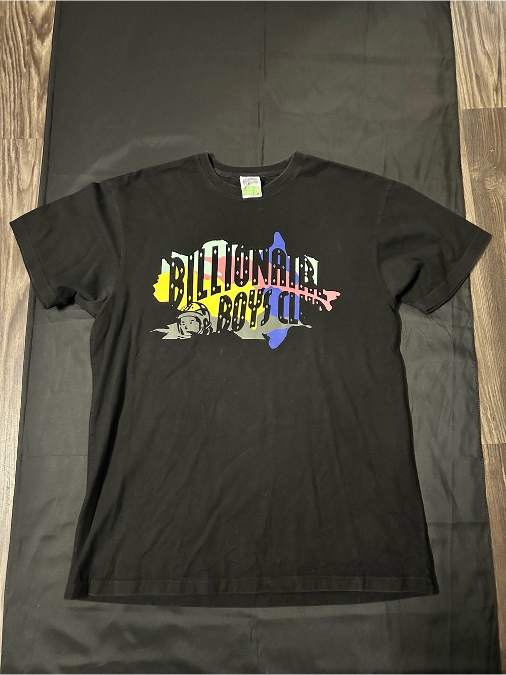Billionaire Boys Club Black Tee with Multicolor Logo